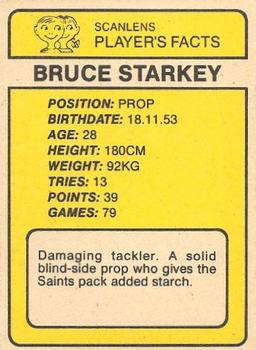 1981 Scanlens #108 Bruce Starkey Back